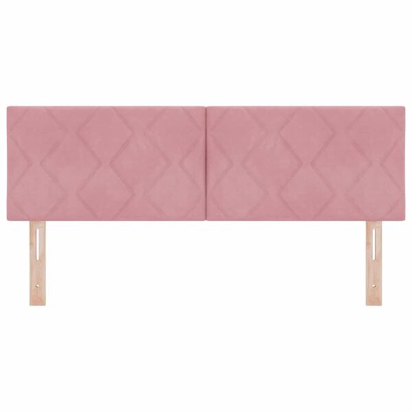 vidaXL Testiera con testiera Rosa 160 cm Velluto