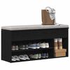vidaXL Scarpiera Rovere Nero 102x30,5x45 cm in Legno Multistrato