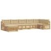 vidaXL Set di divani da esterno 7 pz Bianco e Beige