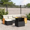 vidaXL Set Divani da Giardino con Cuscini 7pz Nero Polyrattan