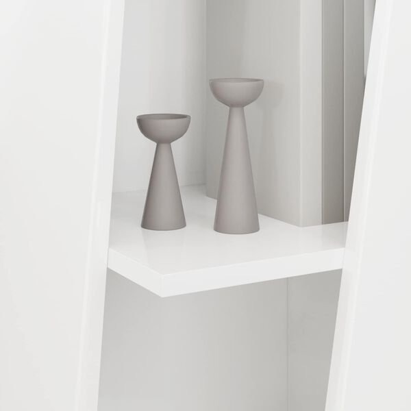 vidaXL Mensola laterale Bianco Lucido 33 x 32 x 100,5 cm