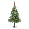 vidaXL Albero di Natale con 150 LED con supporto Verde 150 cm PVC