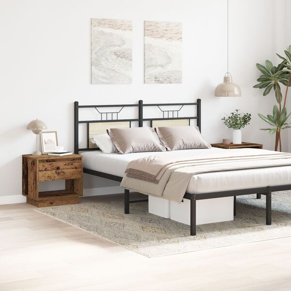 Comodino vidaXL 2 pz Legno Vecchio 45x34x45 cm Legno Ingegnerizzato