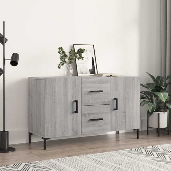 vidaXL Credenza Grigio Sonoma 100x36x60 cm in Legno Multistrato