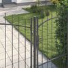 vidaXL Cancello da giardino con blocco Grigio 175 x 400 cm Acciaio