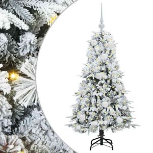 vidaXL Albero di Natale Artificiale con Rami Pieghevoli Bianco 120 cm