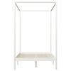 vidaXL Giroletto con Baldacchino 2 Cassetti Bianco in Pino 140x200 cm