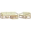 vidaXL Set di divani da esterno 6 pz Bianco e Crema