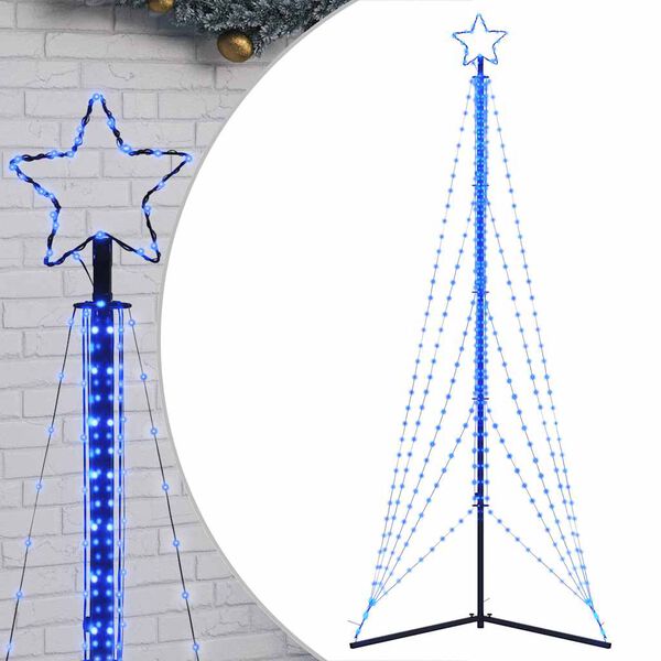 vidaXL Albero di Natale a LED 525 LED Blu 302 cm