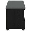 vidaXL Panca per ingresso con cuscino Rovere Nero 100 x 38 x 46 cm
