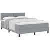 vidaXL Letto a molle con testiera Grigio chiaro 160 x 200 cm Tessuto