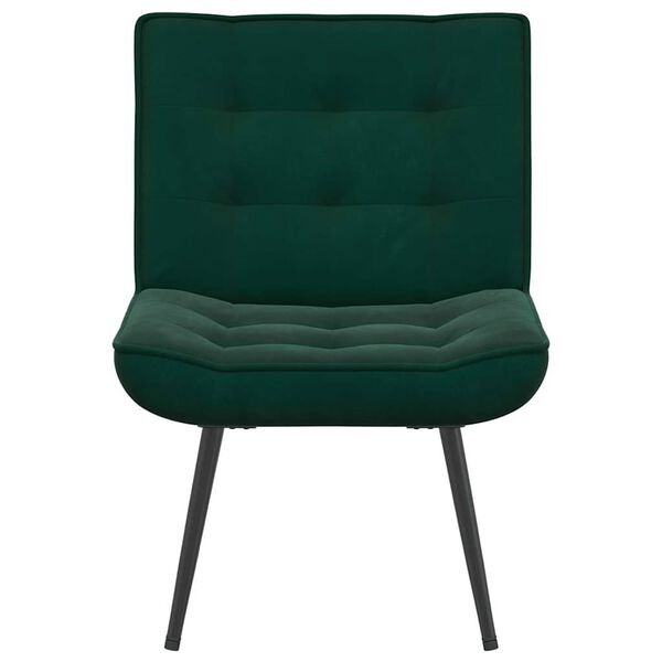 vidaXL Sedia Relax 64x74x84 cm Verde Scuro in Velluto