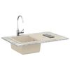 vidaXL Lavello Beige 780 x 500 mm 80% Quarzo e 20% Resina