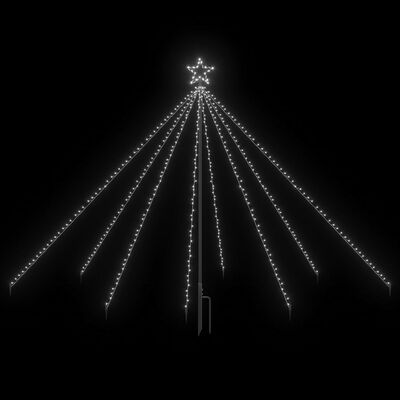 vidaXL Albero di Natale Cascata Luci LED Interni Esterni 400 LED 2,5 m