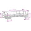 vidaXL Set divano sezionale con cuscino 10 pcs Naturale e Beige