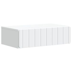 vidaXL Tavolino da Parete Laterale Bianco 59 x 34,5 x 17 cm