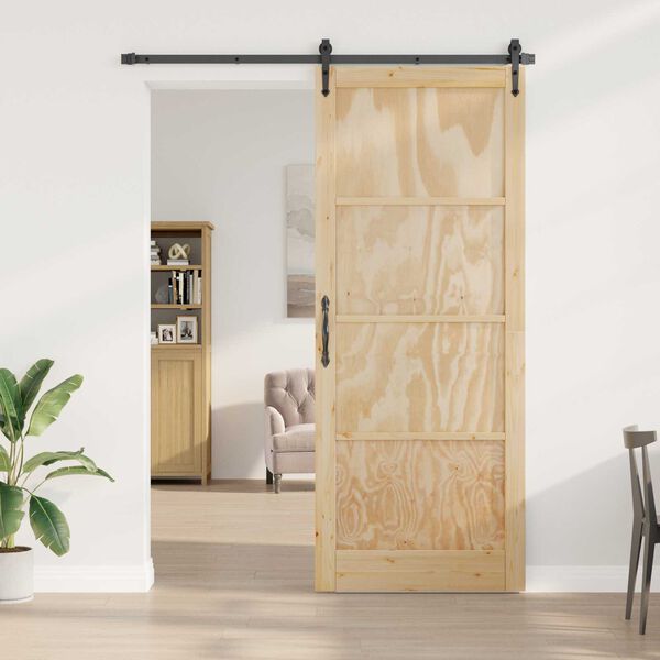 vidaXL Porta Interna ORKDAL Marrone 83 x 232 cm Legno compensato