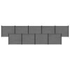 vidaXL Pannello di Recinzione 9 pcs WPC e Alluminio Grigio