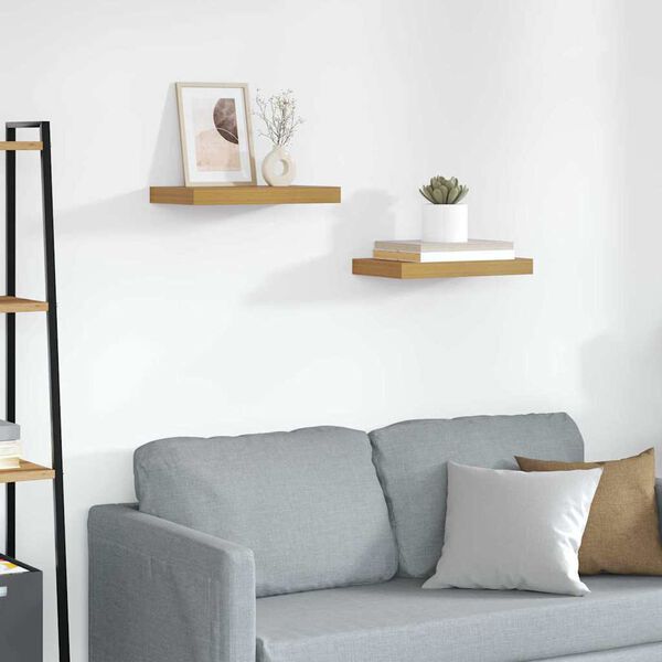 vidaXL Scaffale da parete 2 pcs Beige 40 x 23,5 x 4 cm