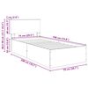 vidaXL Struttura del letto Grigio Sonoma 75 x 190 cm Legno multistrato