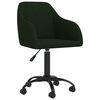 vidaXL Sedie da Pranzo Girevoli 6 pz Verde Scuro in Velluto