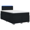vidaXL Letto con Box Spring, Materasso e LED Nero 120 x 200 cm Tessuto
