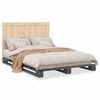 vidaXL Giroletto con Testiera Grigio 140x200 cm Legno Massello di Pino