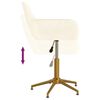 vidaXL Sedie da Pranzo Girevoli 4 pz Crema in Velluto