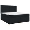 vidaXL Letto box spring con materasso Nero 140 x 190 cm Tessuto