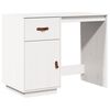 vidaXL Scrivania Bianca 95x50x75 cm in Legno Massello di Pino