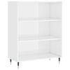 vidaXL Libreria Bianco Lucido 69,5x32,5x90 cm in Legno Multistrato