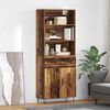 vidaXL Credenza con cassetto 2 pcs Legno vecchio Legno multistrato