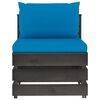 vidaXL Set Salotto da Giardino 5pz con Cuscini Legno Impregnato Grigio