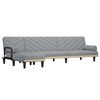vidaXL Divano Letto a L Grigio Chiaro 260x140x70 cm in Tessuto