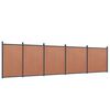 vidaXL Pannello di Recinzione Marrone 872x186 cm in WPC