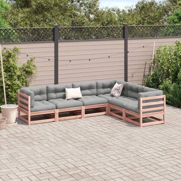 vidaXL Set Divani da Giardino 6 pz in Legno Massello Abete Douglas