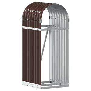 vidaXL Portaceppi Marrone 40x45x100 cm in Acciaio Zincato