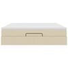 vidaXL Struttura Letto Pouf con Materasso Crema 180x200 cm in Tessuto
