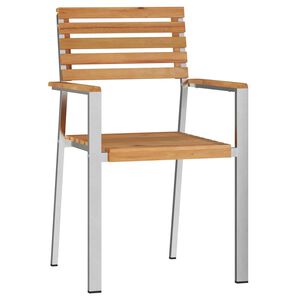 vidaXL SediadaGiardino 2 pcs Marrone 56x54,5x87cm Teak solido