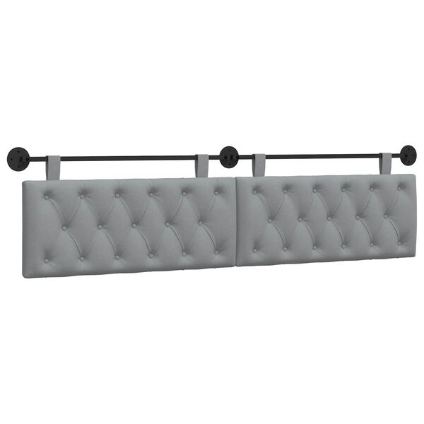 vidaXL Testata appesa Grigio chiaro 210 x 55 x 7 cm Tessuto