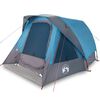 vidaXL Tenda da Campeggio a Cabina per 4 Persone Blu Impermeabile