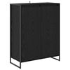 vidaXL Mobile per scarpe con porta Rovere Nero 79 x 36 x 100 cm