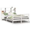 vidaXL Letto Libreria senza Materasso Bianco 160x200 cm Legno di Pino