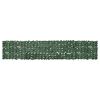 vidaXL Paravento da Balcone con Foglie Verde Scuro 400x75 cm