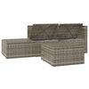 vidaXL Set Divani da Giardino 4 pz con Cuscini in Polyrattan Grigio