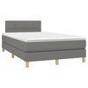vidaXL Giroletto a Molle con Materasso Grigio Scuro 120x190cm Tessuto