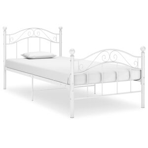 vidaXL Giroletto Bianco in Metallo 90x200 cm