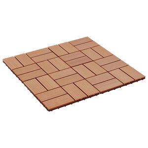 vidaXL Piastrella per Decking 22 pcs Teak riciclato 30 x 30 cm WPC