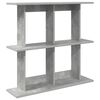 vidaXL Scaffale da parete A parete Grigio Cemento 100 x 20 x 75 cm