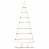 vidaXL Albero di Natale in metallo con supporto Oro 210 cm